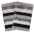 Luxe Home Jericho Doormat 2500 GSM Super Soft Microfiber Anti-Skid Mat Colour Shadow 40x60 cm (Pack of 2)