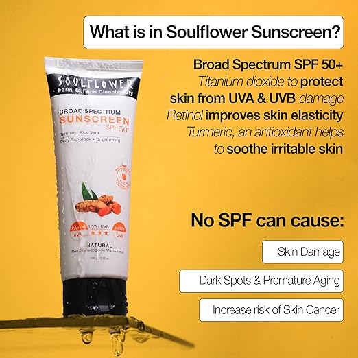 Soulflower Sunscreen Cream SPF 50+ PA++++ - 100 gms