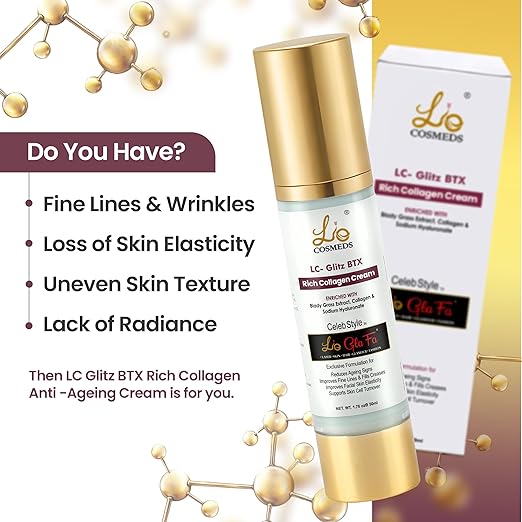 Lio Cosmeds Collagen Rich Cream For Anti-Aging Skin Reduces - 50 gms
