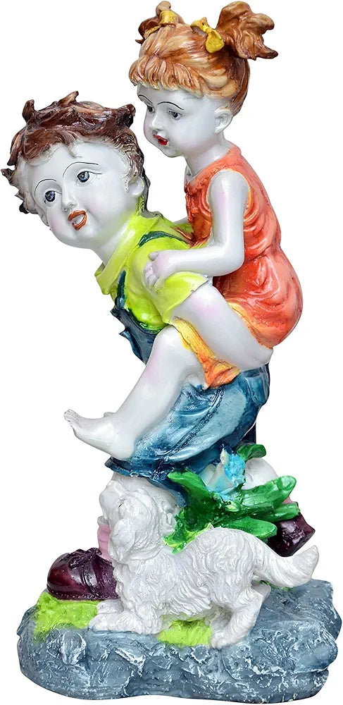 Mariner's Creation Polyresin Couple Showpiece 14x10x33 Cm Multicolour