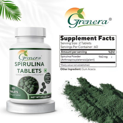 Grenera Spirulina Superfood Tablets
