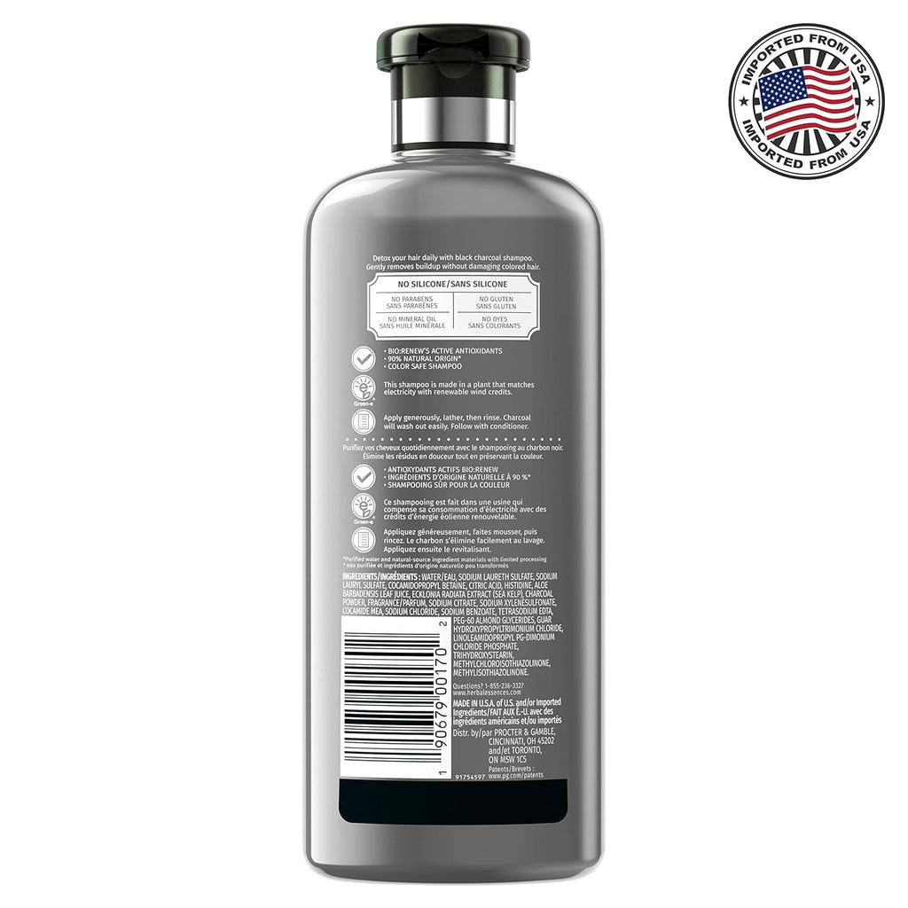 Herbal Essences Bio: Renew Detox Black Charcoal Shampoo - 400 ml