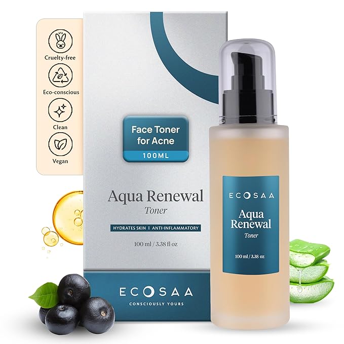 Ecosaa Aqua Renewal Toner For Glowing Skin - 100 ml