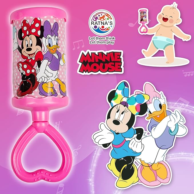 Ratna's Disney Minnie Mouse Baby Rattle With Sweet and Melodious Sound for Infants Safe & Non Toxic