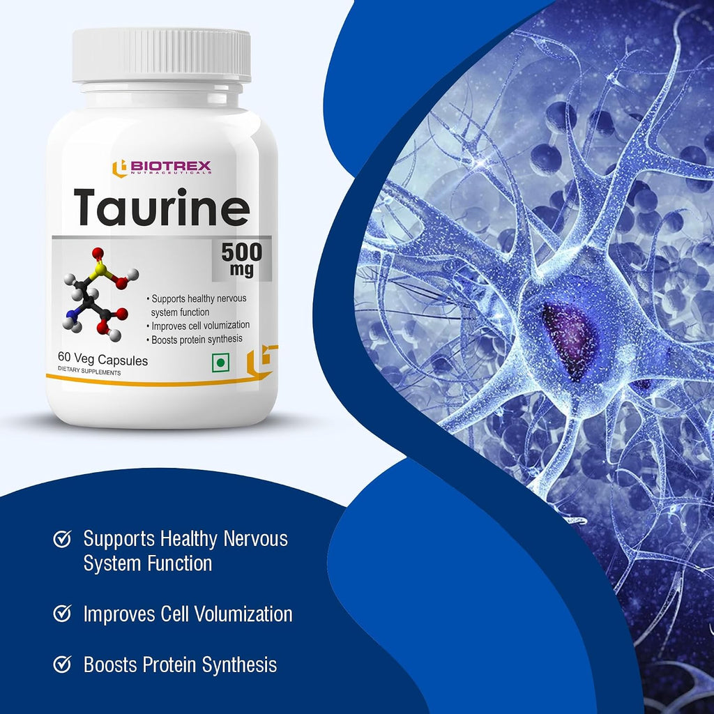 Biotrex Nutraceuticals Taurine 500mg - 60 Veg Capsules