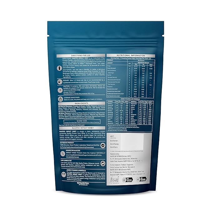 Nakpro Impact Whey Protein | 24.02g Protein Chocolate - 1000 gms