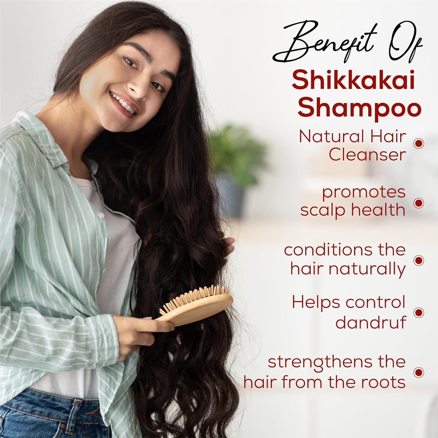 VCare Shikakai Shampoo - 200 ml (Pack of 3)
