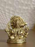 Ecraftindia Golden Brass Handcrafted Sitting Panchmukhi Hanuman Statue | Bajrangbali Religious Idol Murti