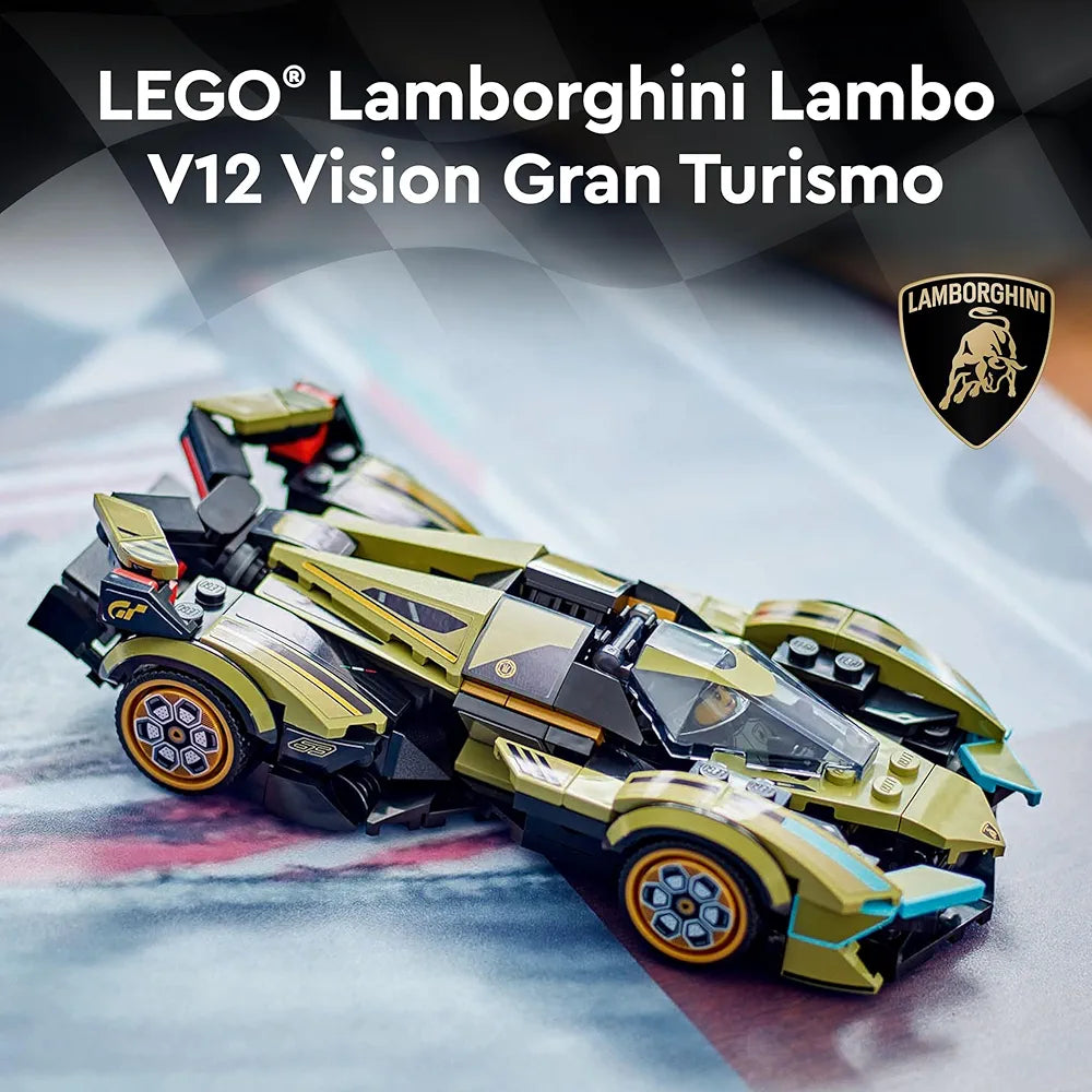 Lego Speed Champions Lamborghini Lambo V12 Vision GT Super Car 76923 Building Blocks Toys for 10+ Gift for Boys and Girls