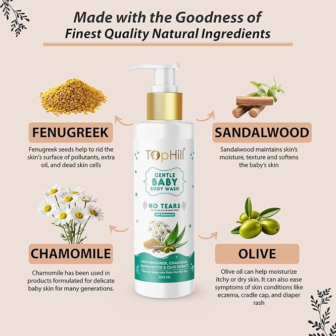Tophill Gentle Baby Body Wash - 200 ml