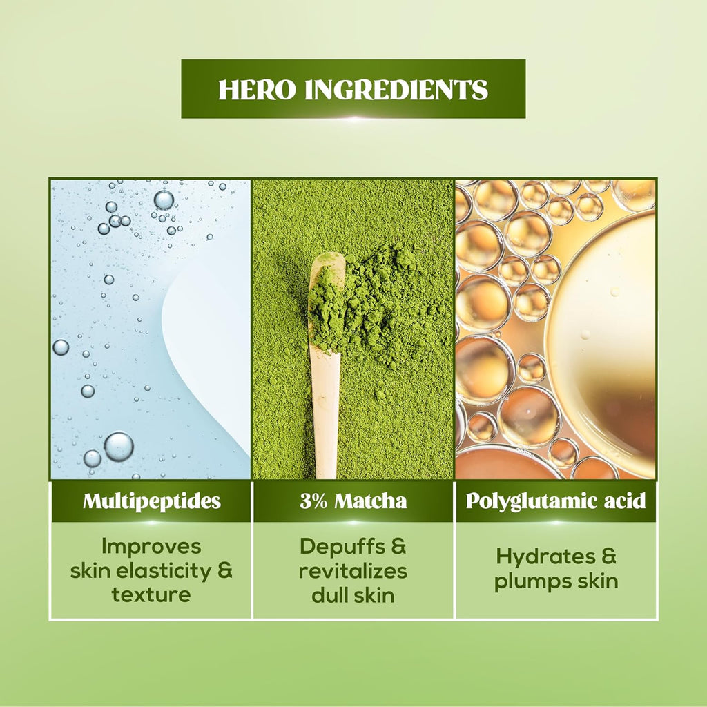 RENEE Matcha Cryo Face Cooling Mask | 45% Cooling Actives- Aloe Vera, Cica & Peptides | Depuffs, Hydrates, Refreshes Skin | 45 g