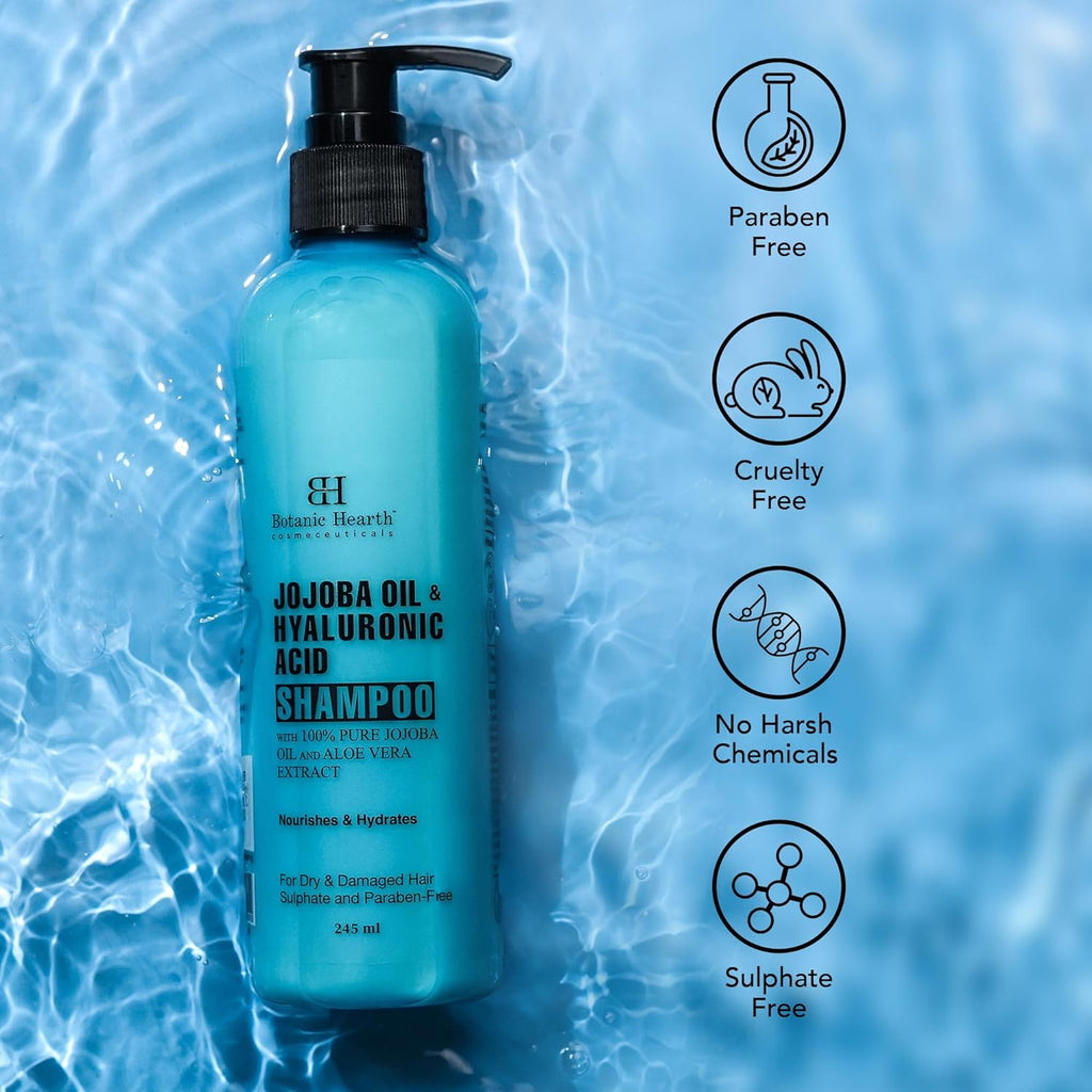 Botanic Hearth Jojoba & Hyaluronic Acid Shampoo - 245 ml
