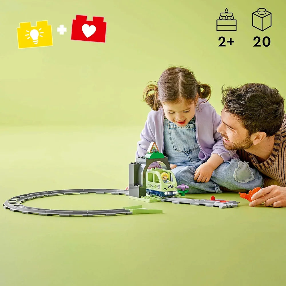 Lego Duplo Town Train Tunnel and Tracks Expansion Set 10425 Building Blocks Toys for 2+ Gift for Boys and Girls