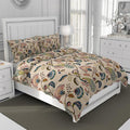 Decomizer Soft Glace Cotton King Size Ac Blanket 1 Flat Bedsheet and 2 Large Pillow Covers Beige Anokhi