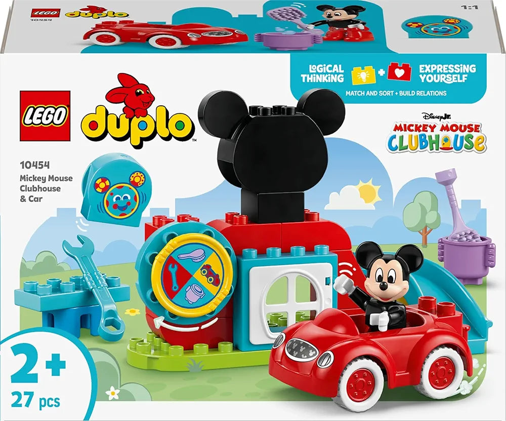 Lego Duplo Disney Mickey Mouse Clubhouse & Car Building Kit 10454 Building Blocks Toys for 2+ Gift for Boys and Girls