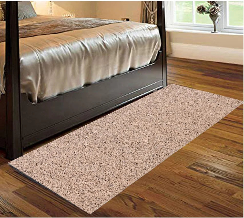 Kuber Industries Rubber 1 Piece Bed Side Runner Cream