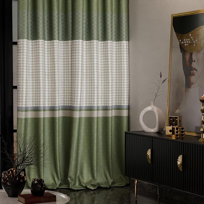Stoa Paris Curtain for Home Single pc PatternedVelvet Curtain for Door Colour Majestic Meadow