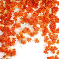 Polyester Artificial Maple Plant Creepers Leaves for Wall Hangings Orange