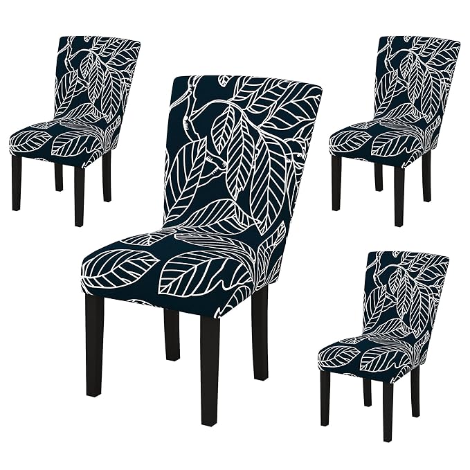 Story@Home Chair Cover Stretch Dining Chair Cover Navy Blue Chair Cover