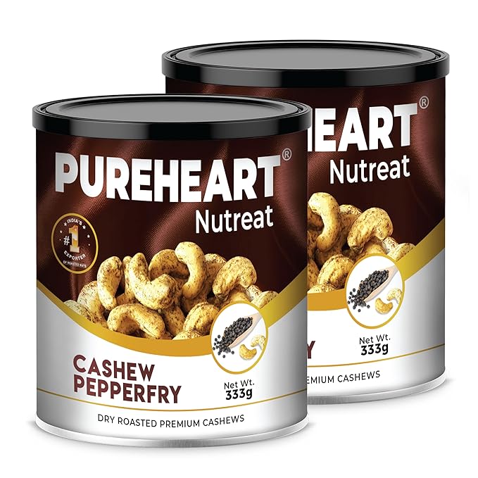 Pureheart Nutreat Pepperfry Cashews - 333 gms (Pack of 2)