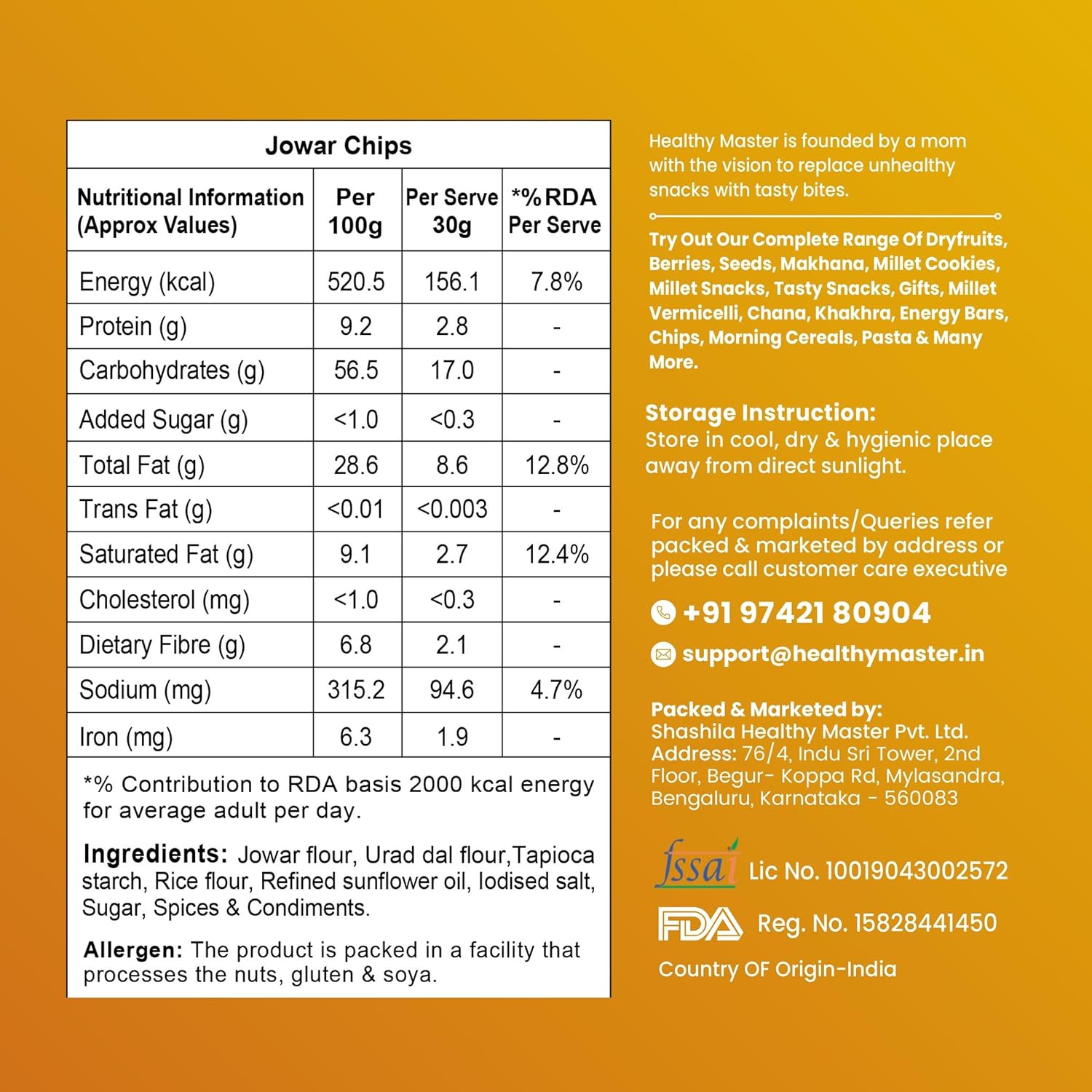 Healthy Master Jowar Chips