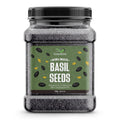 GreenFinity Basil Seeds 750g | Raw Sabja Seeds for Eating | Healthy Snacks | Jar Pack