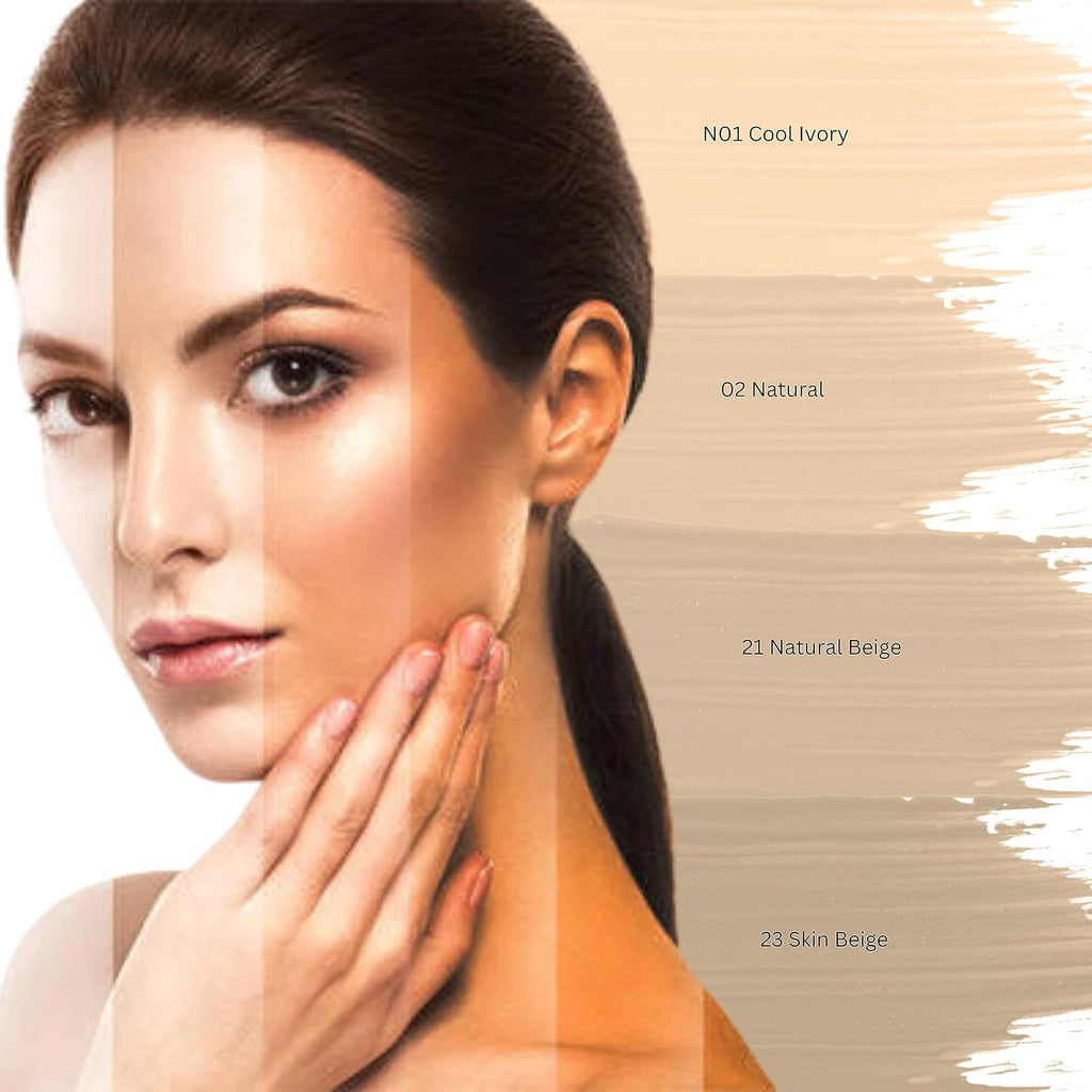 ME-ON High Coverage Natural Cream Foundation For All Skin Type (Shade 01 - Ivory)
