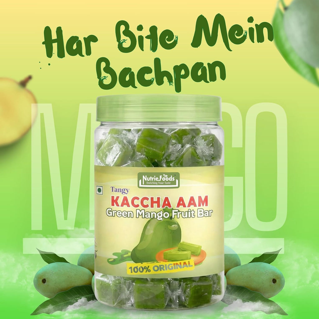 Nutriefoods Enriching Your Taste Kaccha Aam | Green Mango Fruit Bar | 100% Natural Fruit Candy | Premium Raw Mango Toffee (400gm)
