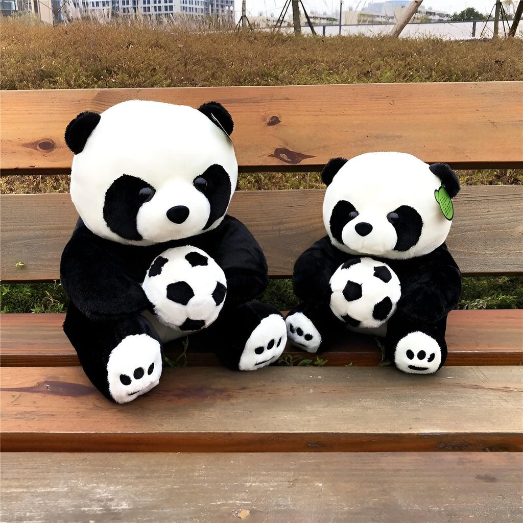 Tickles Panda with Ball Soft Stuffed Plush Animal Toy for Kids Color Black & White 25 cm