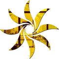 Bikri Kendra Sun Golden Model-1 Mirror Stickers for Wall, Acrylic Mirror Wall Decor Sticker
