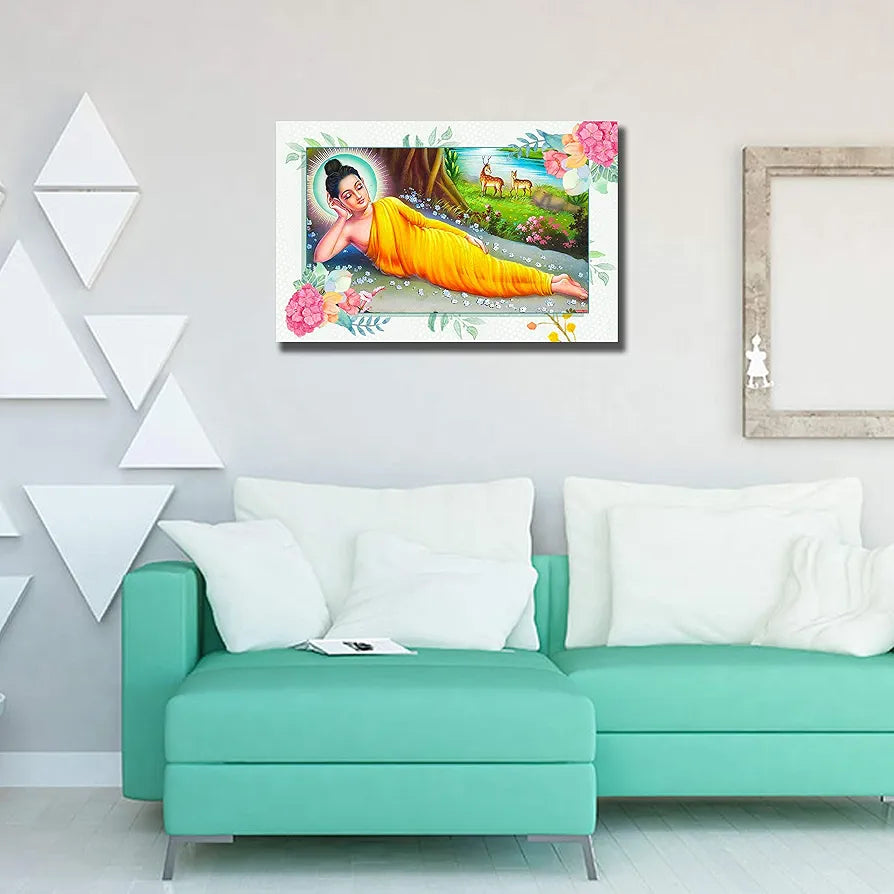 Rangoli MDF Wall Stick Decorative Panel 12x18 Wall Art P-1 Design-27