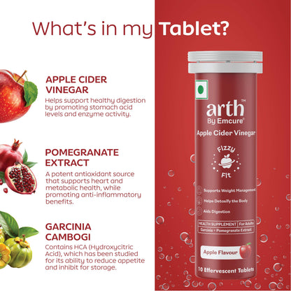 Arth Apple Cider Vinegar Effervescent Tablets