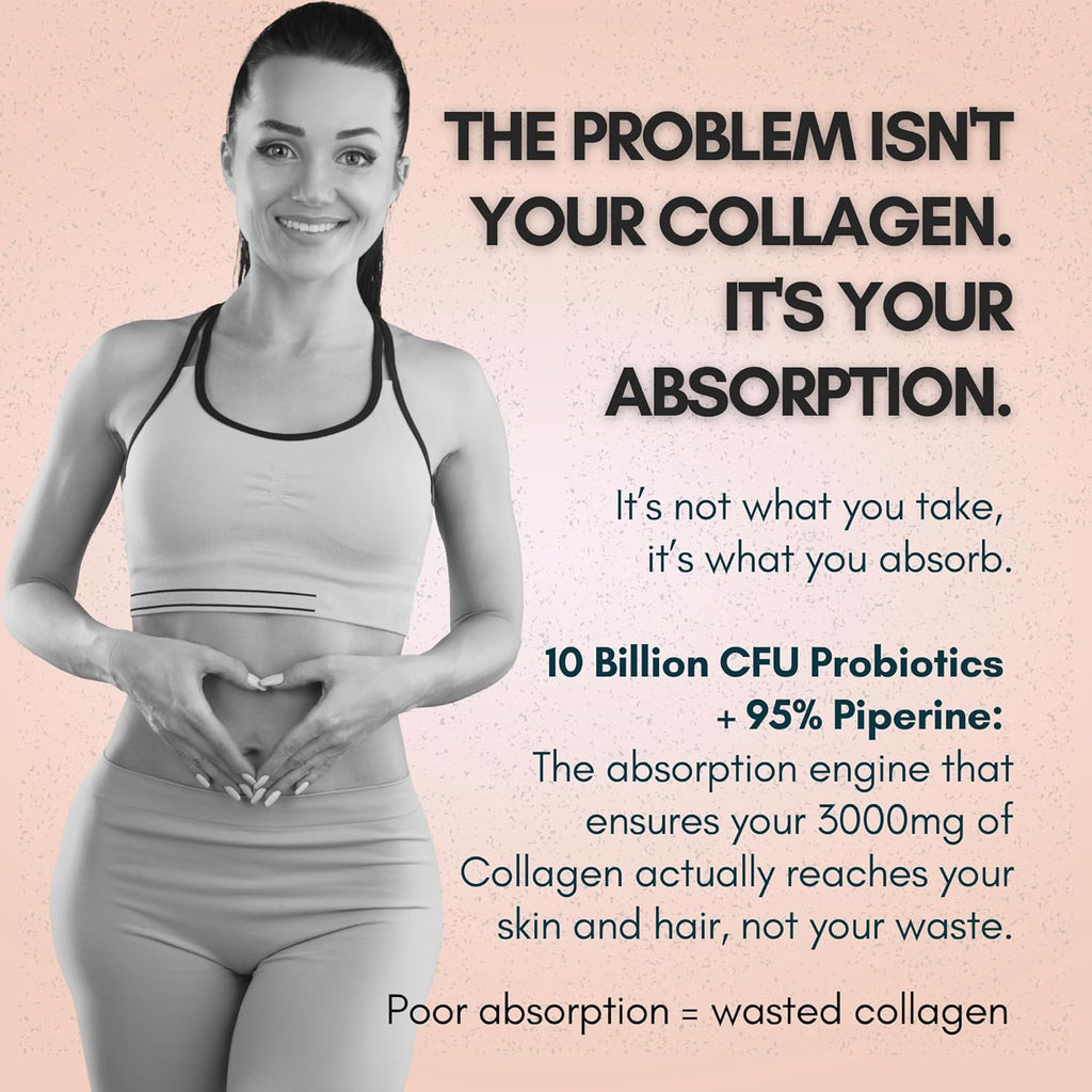 ANUPURAK Multi Collagen Complex Tablets — 3000mg · Types I, III & V | 18 Actives: Reduced Glutathione, Hyaluronic Acid, Astaxanthin & Biotin | Skin, Hair & Nail Daily Beauty Nutrition | 90 Tablets (30 Days)