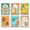 Kotart Traditional Indian Wall Art Madhubani Paintings for Living Room Pichwai Art Painting set of 6 E