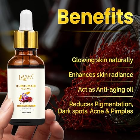 Lavaya Naturals Kumkumadi Tailam Skin Brightening Face Oil - 30 ml
