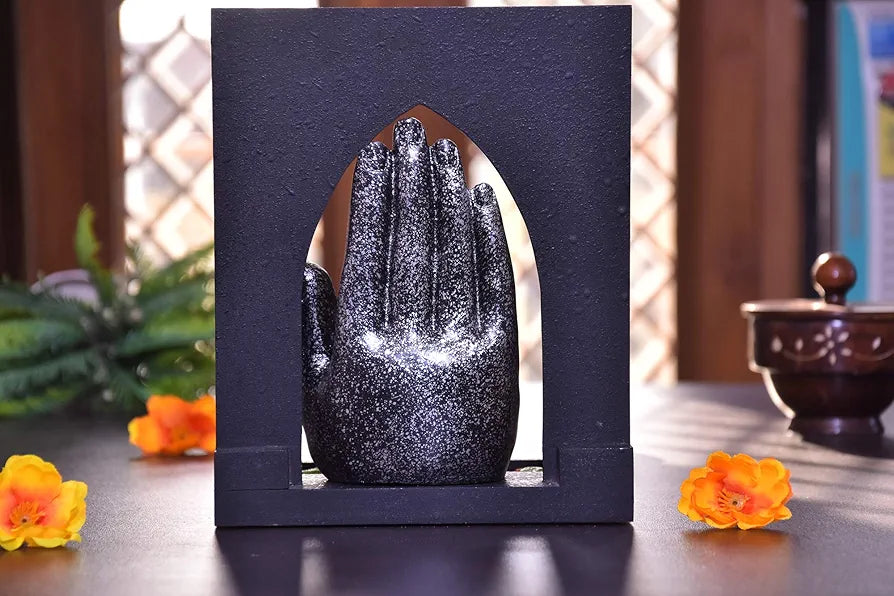 Mariner's Creation Buddha Statue with Wooden Royal Tray Black