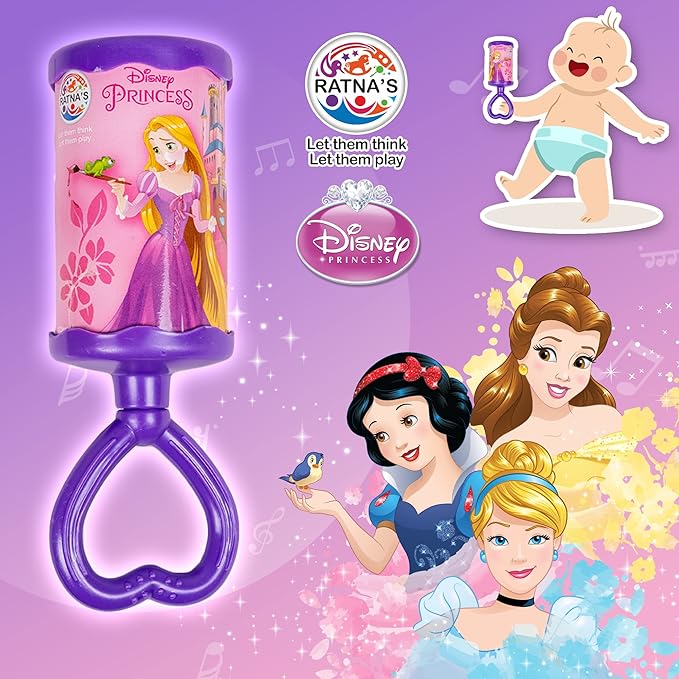 Ratna's Disney Baby Rattle With Sweet and Melodious Sound for Infants Safe & Non Toxic | Disney Princess