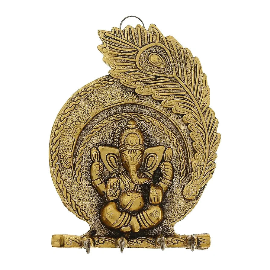 Chhariya Crafts Ganesh Wall Hanging With Key Holder for Home Decor Wall Decor Showpiece