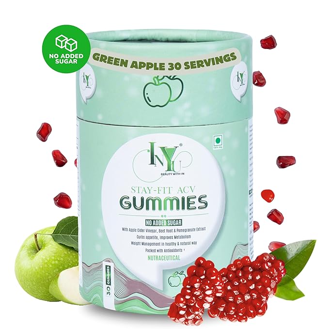 Inyu Stay Fit ACV Gummies for Women & Men - 30 Gummies Each (Pack of 2)