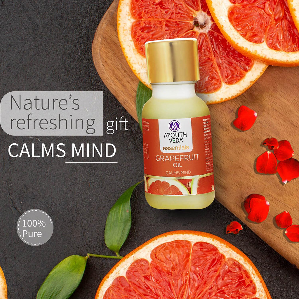Ayouthveda Grapefruit essential oil | For Healthy Skin & Hair | Pure & Natural Aromatherapy oil 15ml