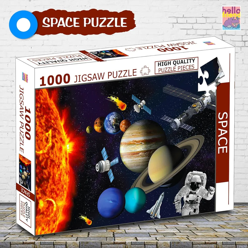 Hello Friend Space Adventure Jigsaw Puzzle 1000 Piece Puzzle Galaxy & Astronomy Brain Game