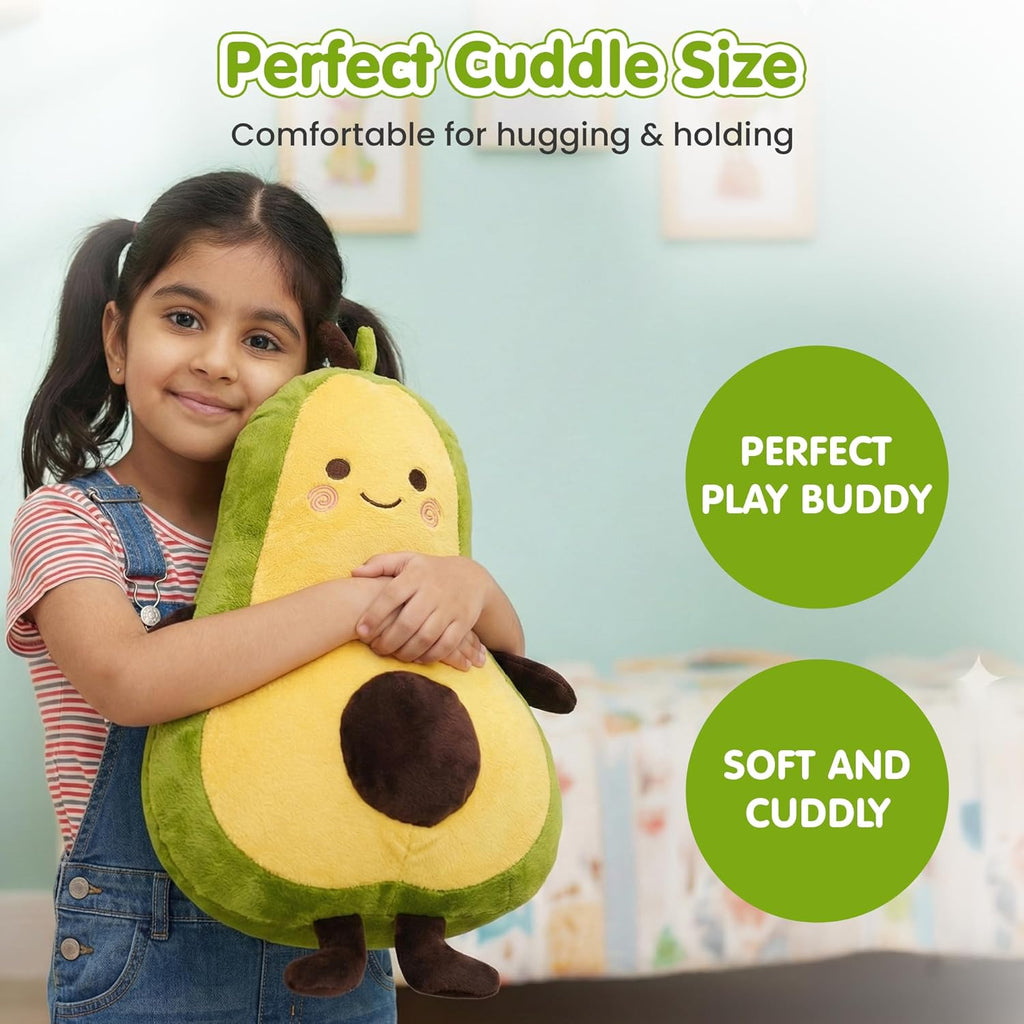 Kidology Ultra-Soft Avocado Plush Toy for Kids - 37 cm