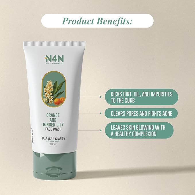 Nature4Nature Face Wash with Orange & Ginger Lily – 100 Ml