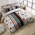 The Home Style Supersoft Cotton Feel Glace Cotton King Size Printed Flat Double Bedsheet wih 2 Pillow Cover 400 TC Mosaic Abstract