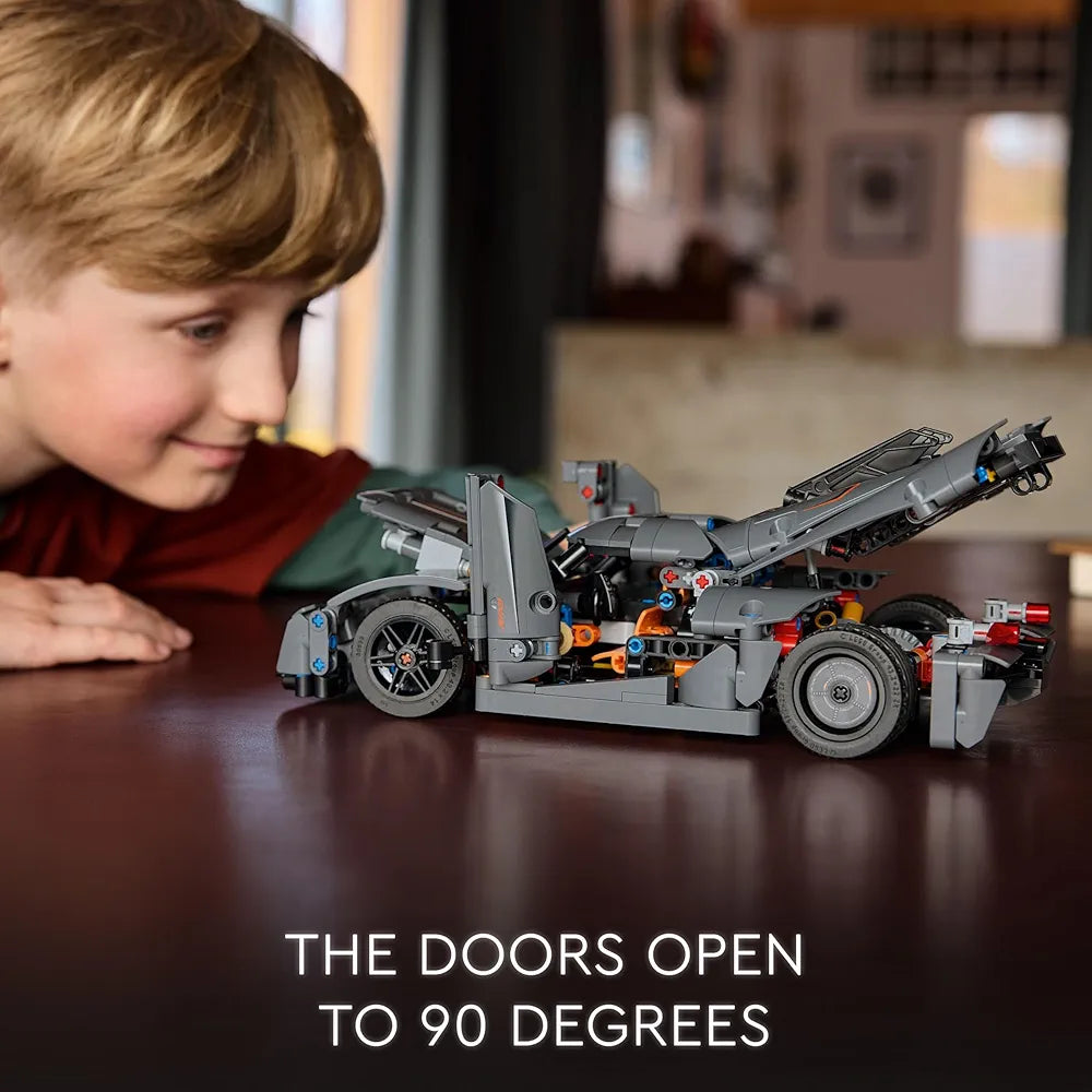 Lego Technic Koenigsegg Jesko Absolut Gray Hypercar Building Set for Kids 42173