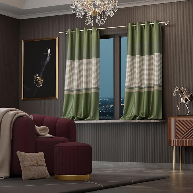 Stoa Paris Curtain for Home, Single pc Patterned Curtain for Window Colour Majestic Meadow
