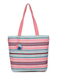 K London Alii And Aliizey Tote Bag For Women With Zip Bag Colour Peach Cream-Teal