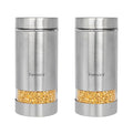 Femora Metallic Clear Glass Kitchen Storage Jar | 1300 Ml | Set of 2
