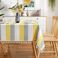 Urban Space Sicilia Table Linen Premium Dining Table Cover for 4 Seater Colour Vertical Yellow