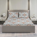 Layers Argos Bedsheet Set for All Seasons Lightweight 225 CVC King Size Gray Geometrical